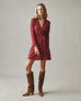 Women's Wrap Dress - Tibetan Red